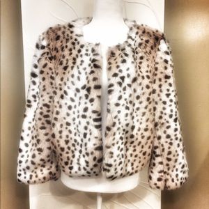 NWT LOFT Faux Fur Jacket